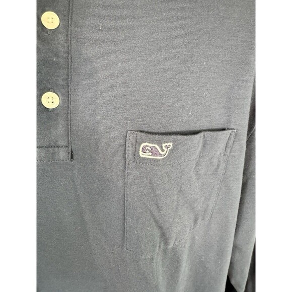 Vineyard Vines Edgartown Polo Navy Long Sleeve L Large Jersey New - Picture 2 of 5